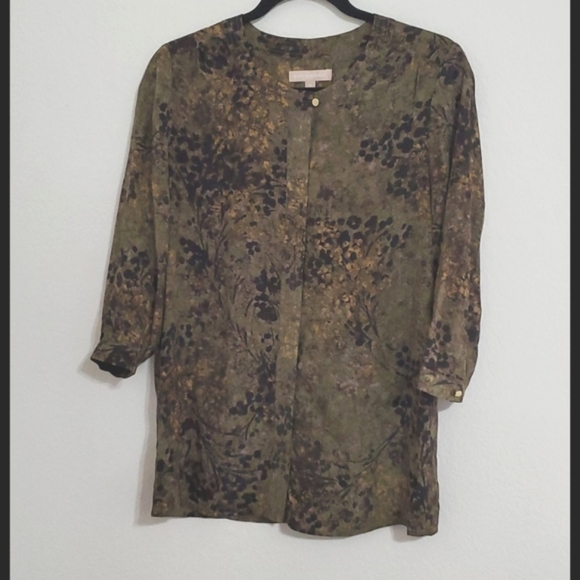 BANANA REPUBLIC graphic static print 100% Silk sz.4 - Picture 7 of 9